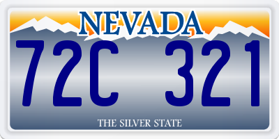 NV license plate 72C321
