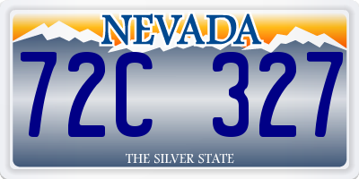 NV license plate 72C327