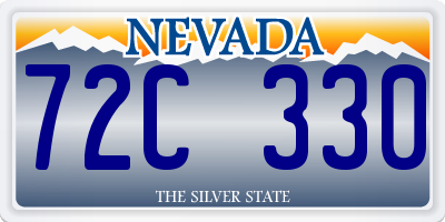 NV license plate 72C330