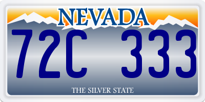 NV license plate 72C333