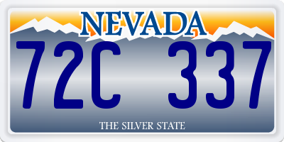 NV license plate 72C337