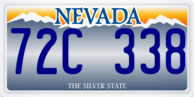 NV license plate 72C338