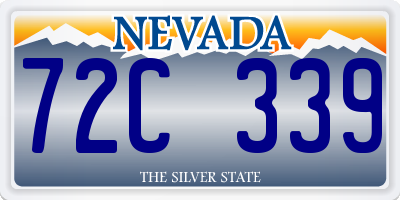 NV license plate 72C339