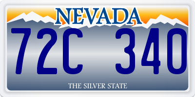 NV license plate 72C340