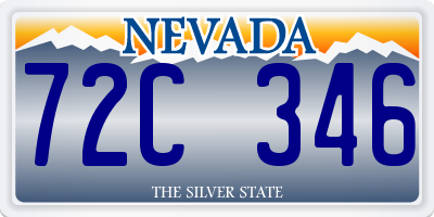 NV license plate 72C346