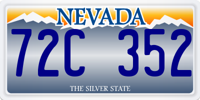 NV license plate 72C352