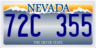 NV license plate 72C355