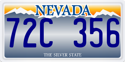 NV license plate 72C356