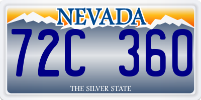 NV license plate 72C360