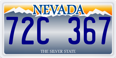 NV license plate 72C367