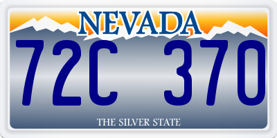NV license plate 72C370