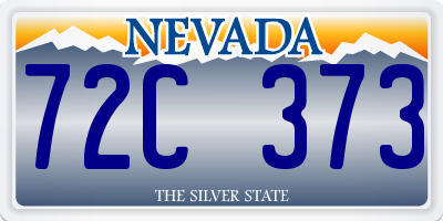 NV license plate 72C373