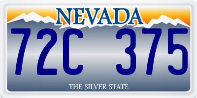NV license plate 72C375