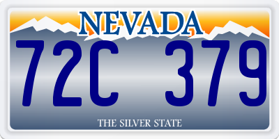 NV license plate 72C379