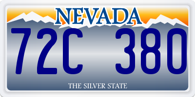 NV license plate 72C380