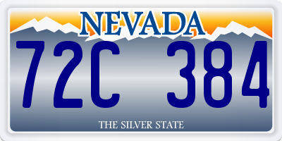 NV license plate 72C384