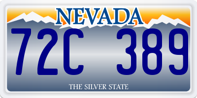 NV license plate 72C389