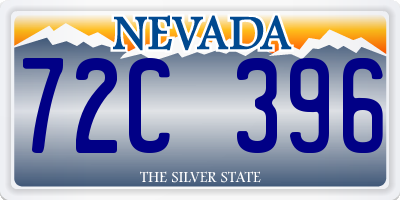NV license plate 72C396