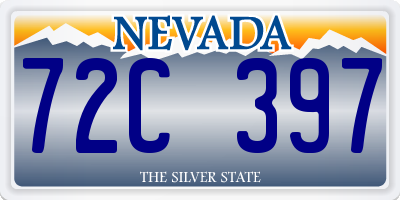 NV license plate 72C397