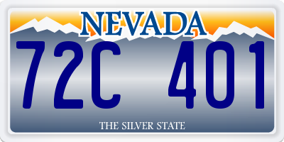 NV license plate 72C401