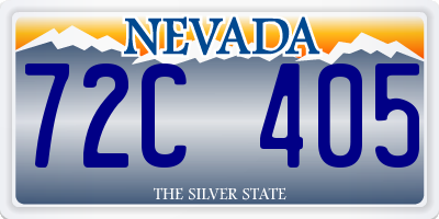 NV license plate 72C405
