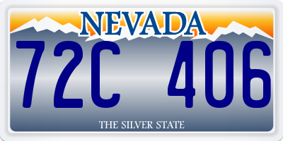 NV license plate 72C406