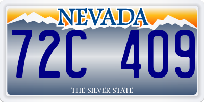 NV license plate 72C409