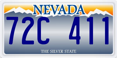 NV license plate 72C411