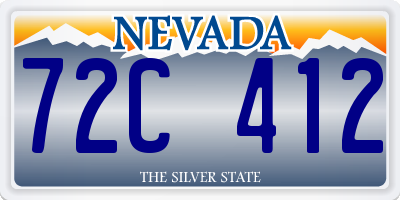 NV license plate 72C412