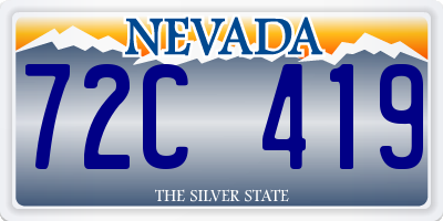 NV license plate 72C419