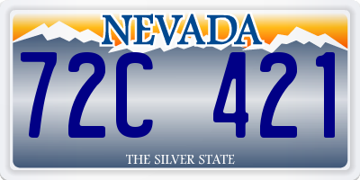 NV license plate 72C421