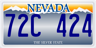 NV license plate 72C424