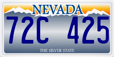 NV license plate 72C425