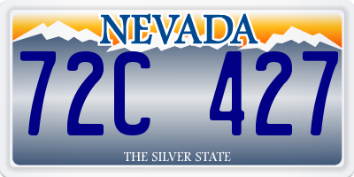 NV license plate 72C427