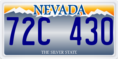 NV license plate 72C430