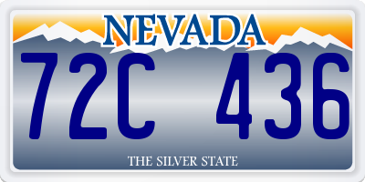 NV license plate 72C436