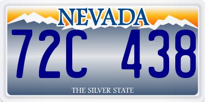 NV license plate 72C438