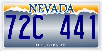 NV license plate 72C441