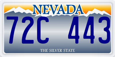 NV license plate 72C443