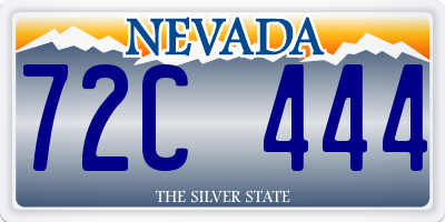 NV license plate 72C444