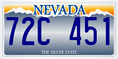 NV license plate 72C451