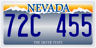 NV license plate 72C455