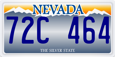 NV license plate 72C464