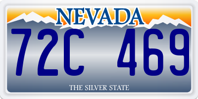 NV license plate 72C469