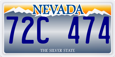 NV license plate 72C474