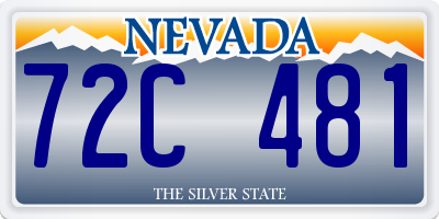 NV license plate 72C481