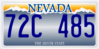 NV license plate 72C485