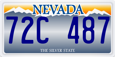 NV license plate 72C487