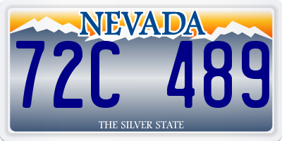 NV license plate 72C489