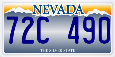 NV license plate 72C490
